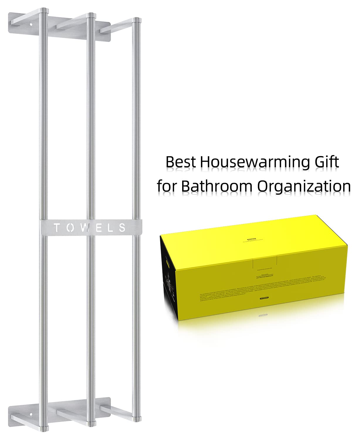 Bathroom Towel Storage Wall, Bethom Towel Rack For Bathroom Wall Mounted, Bath Towel Holder Wall Can Holds Up To 6 Large Rolled